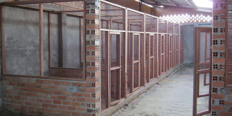 Chuồng nuôi gà chọi dạng ngang